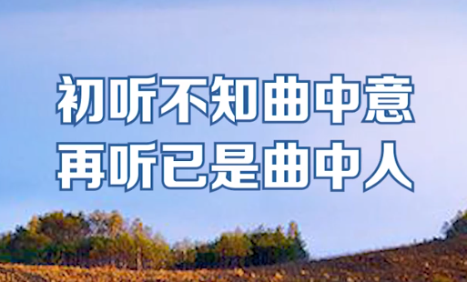 “初闻不知曲中意，再听已是曲中人”是什么意思？