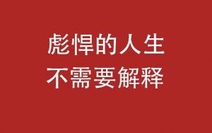 “彪悍的人生不需要解释”是什么意思？