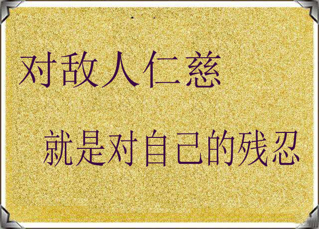 “对敌人仁慈就是对自己的残忍”是什么意思？